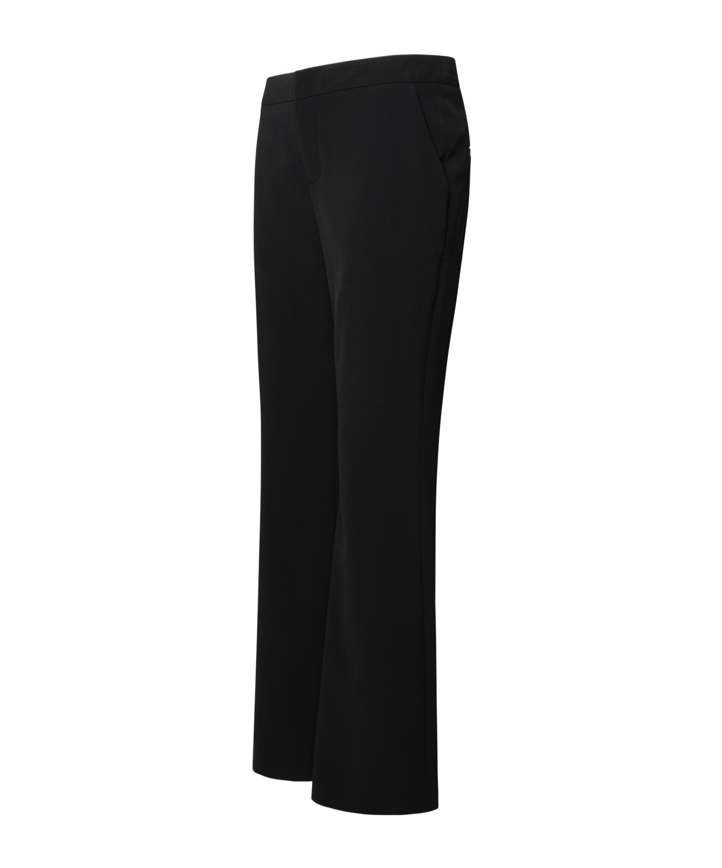 Balmain Flared Crepe Trousers In Black
