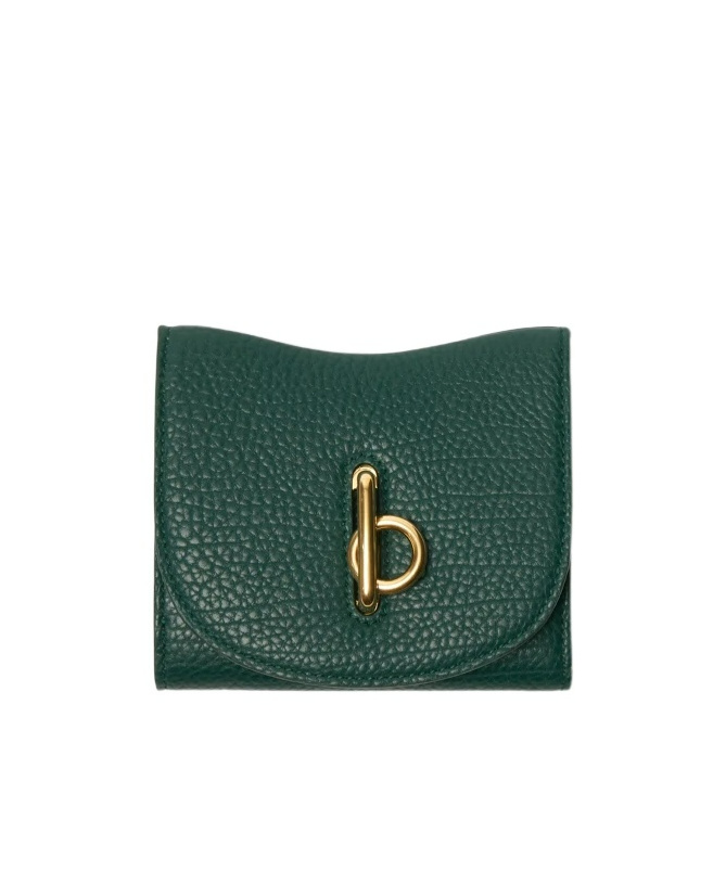Burberry Rocking Horse Leather Wallet In Green