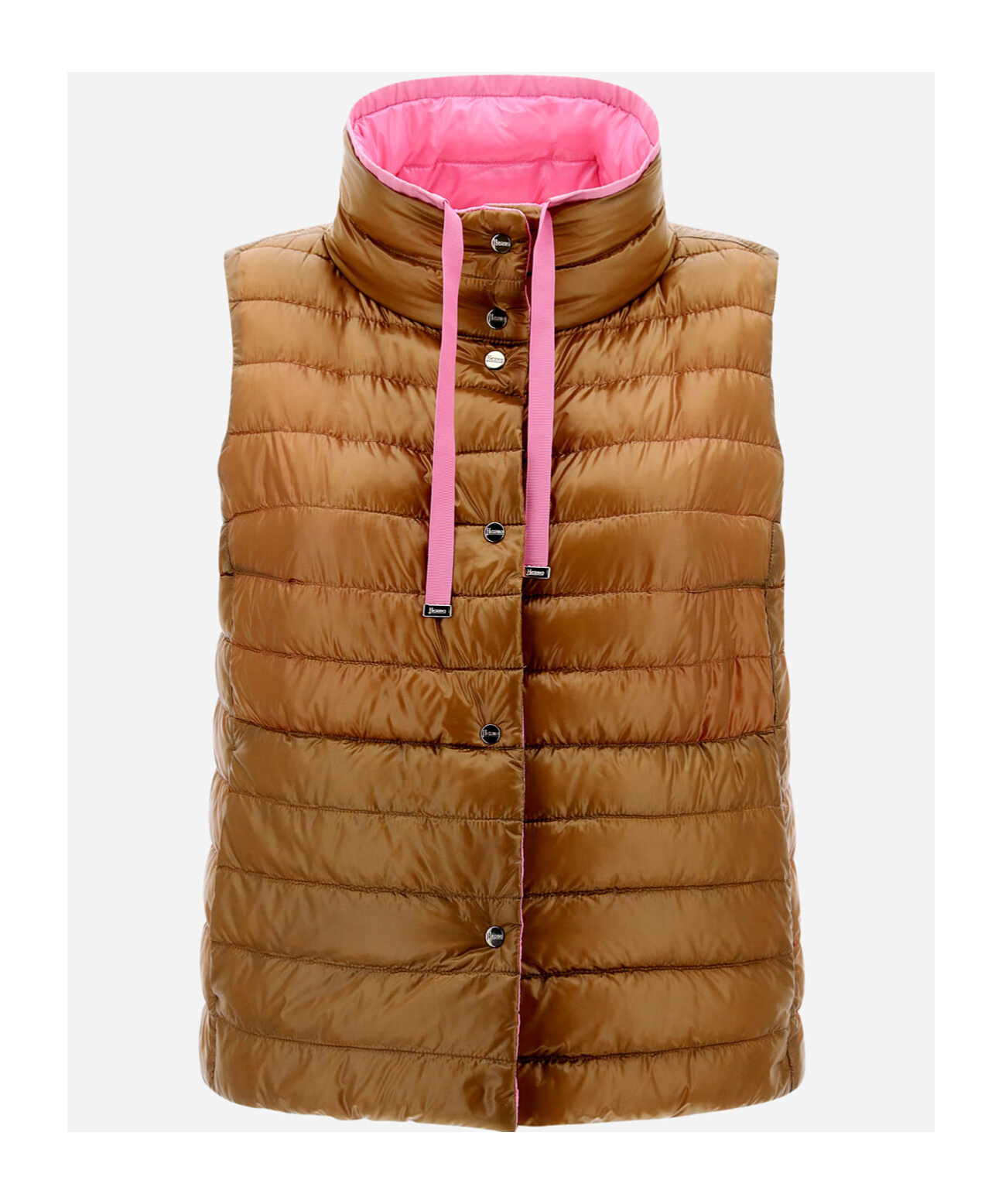 Herno Reversible Sleeveless Jacket In Nylon Ultralight In Pink