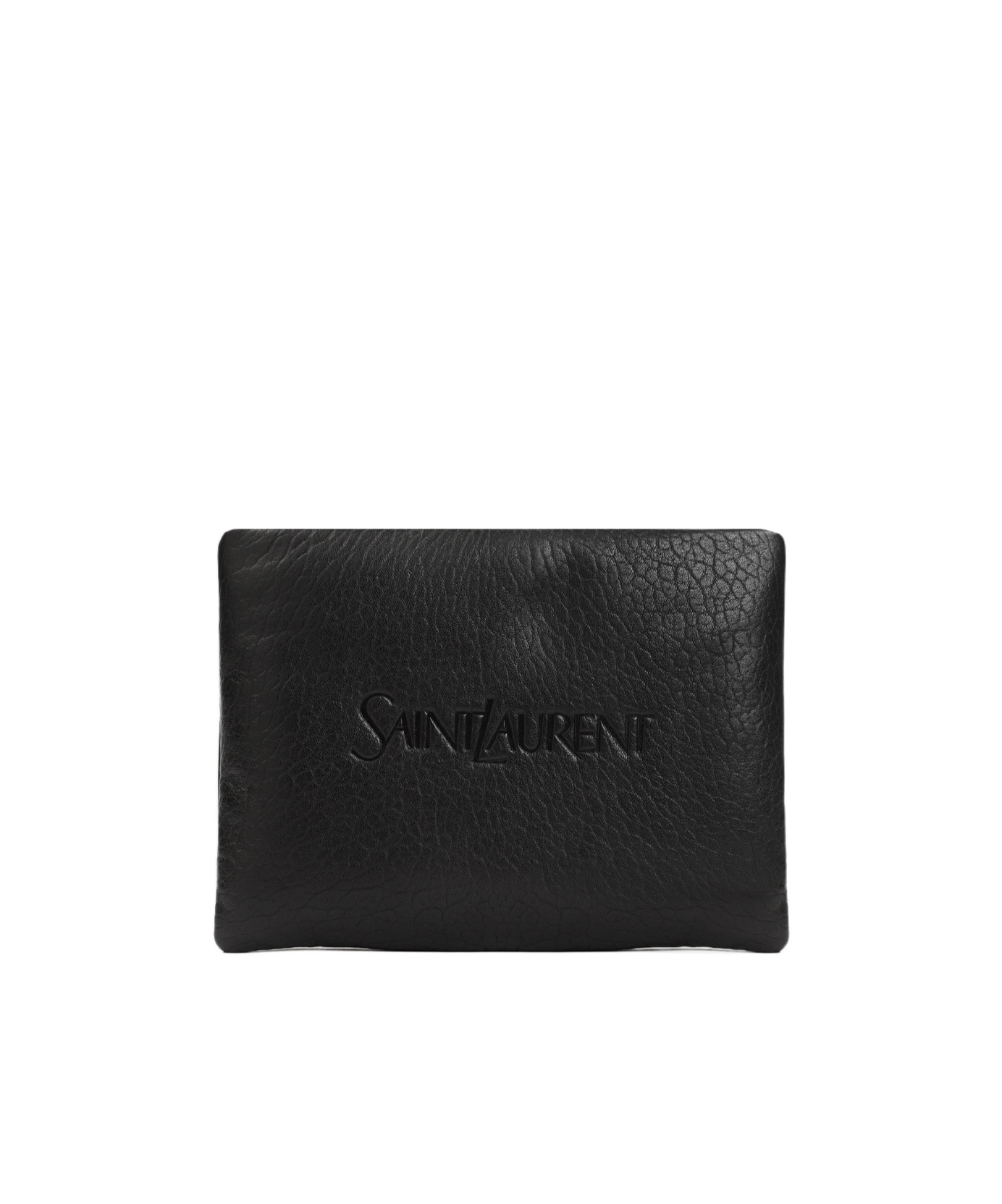 Saint Laurent Large Puffy Pouch Clutch Bag In Black