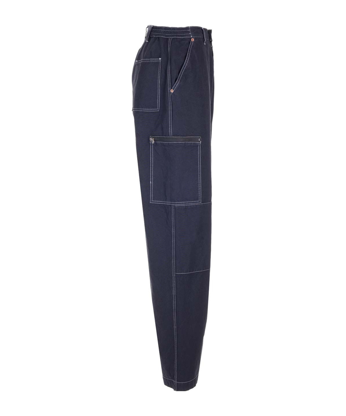 Mm6 Maison Margiela Numeric Signature Trousers In Blue