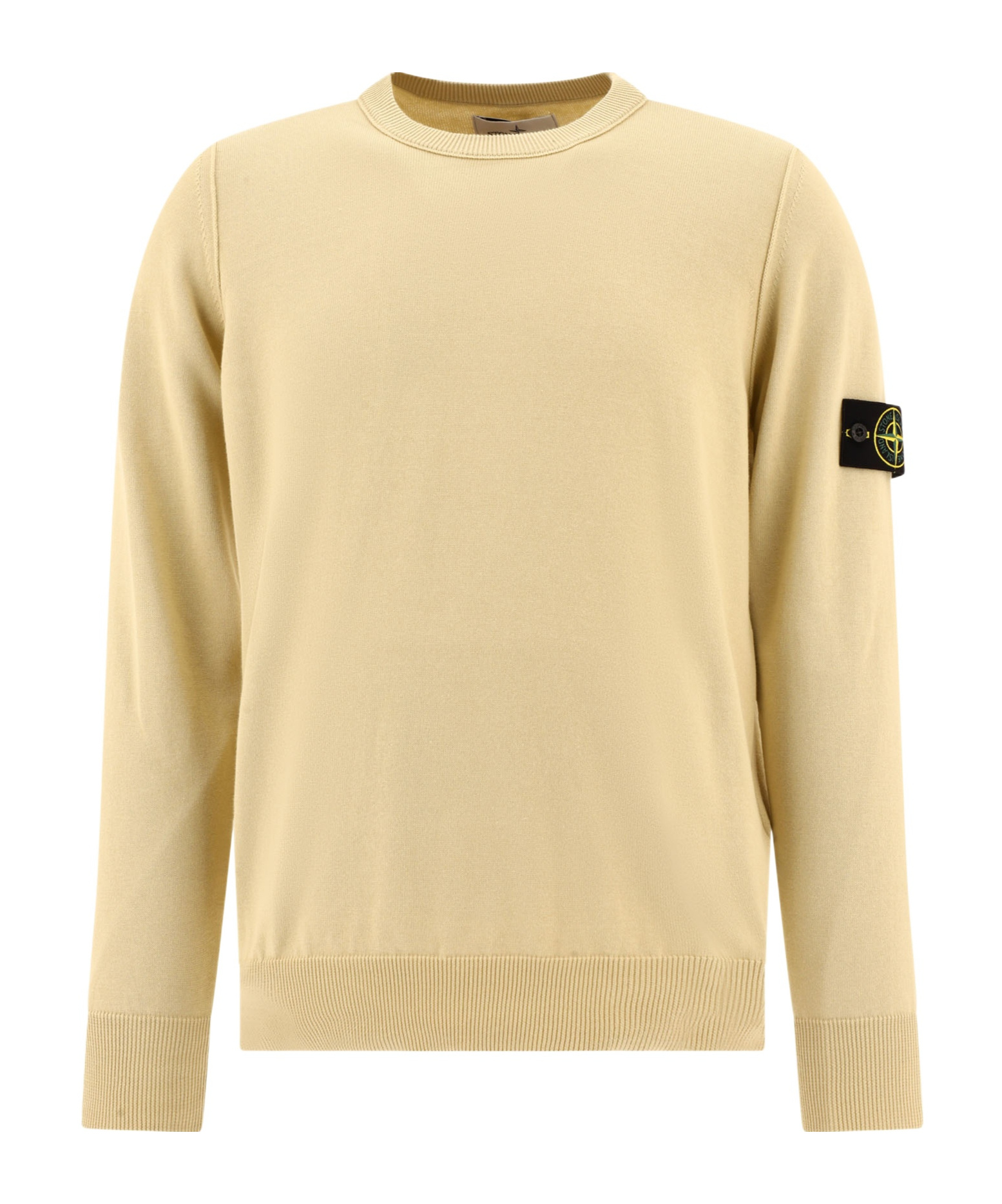 Stone Island Regular-fit Crewneck Sweatshirt With Side Inlays In Neutral