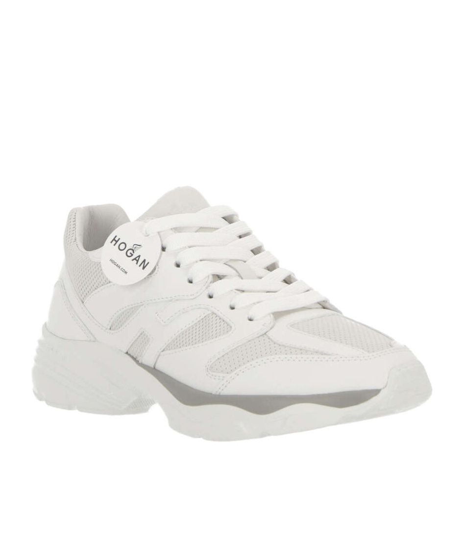 Hogan Leather Sneakers With Chunky Rubber Sole In White