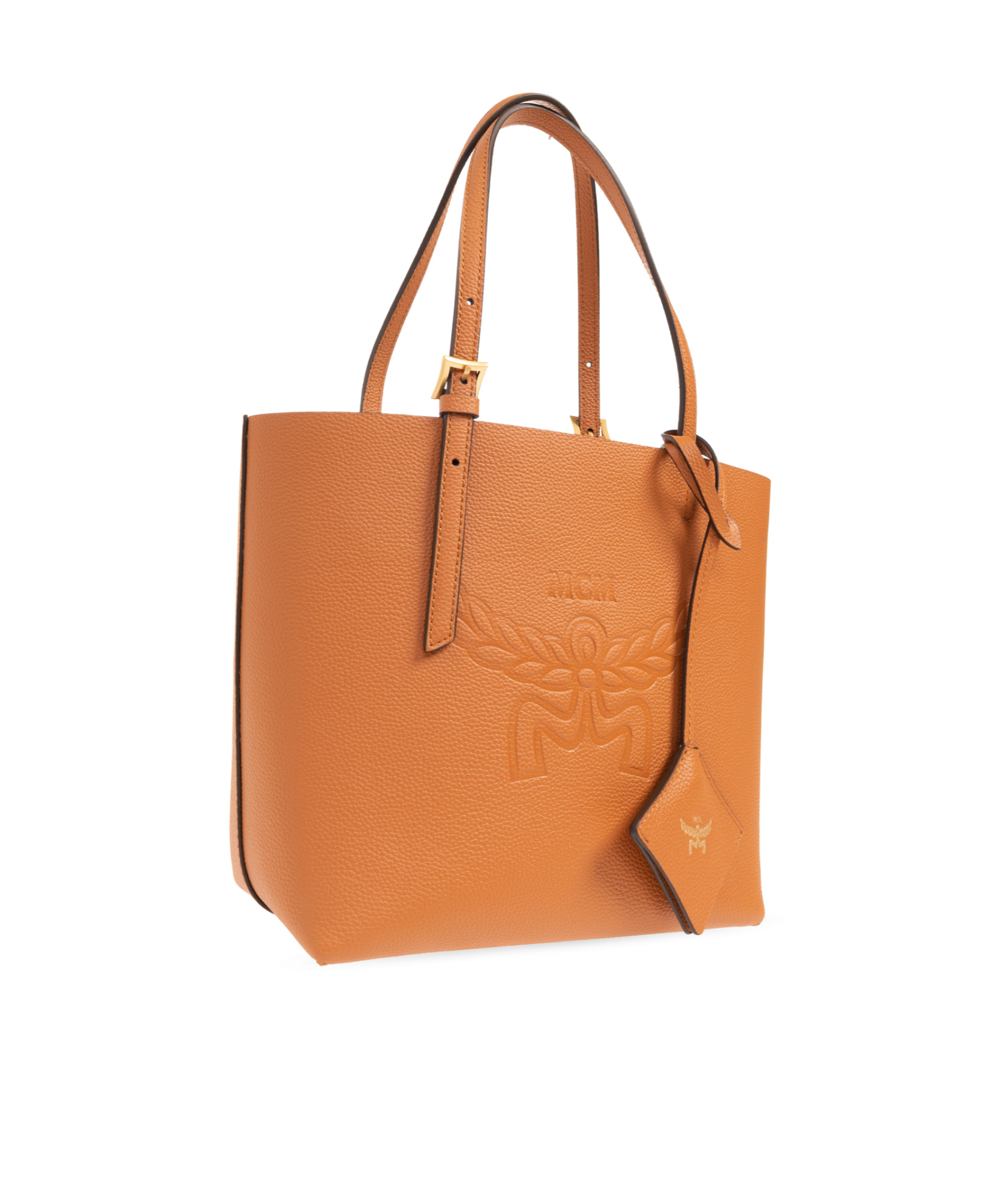 Mcm Logo Handbag In Brown