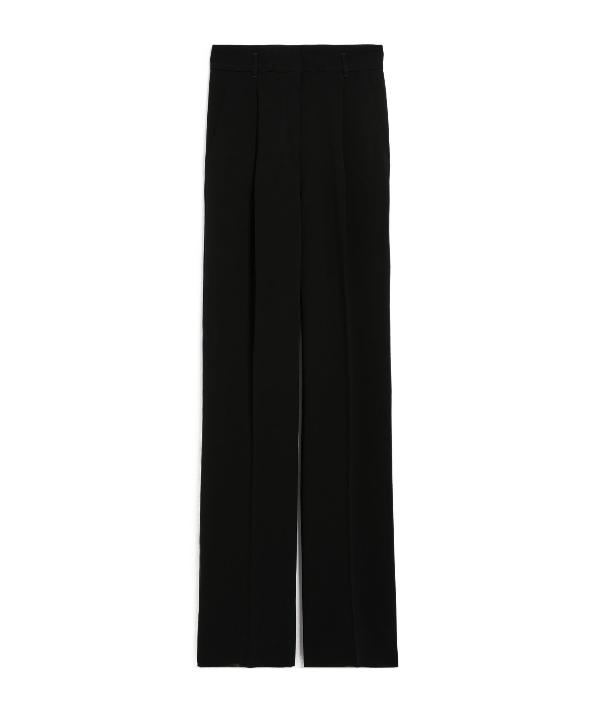 Max Mara Wide Belt Loop Casual Pants In Black