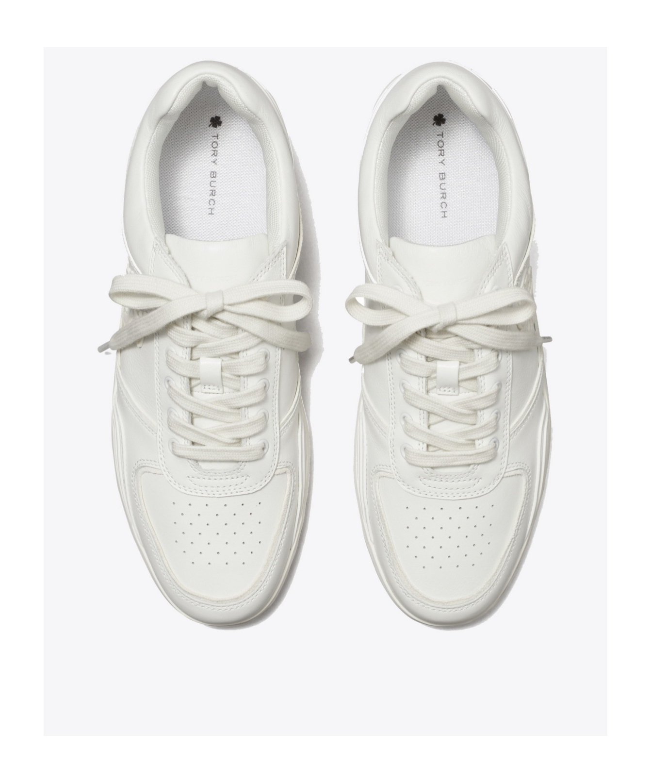 TORY BURCH CLOVER LOGO-PATCH SNEAKERS 