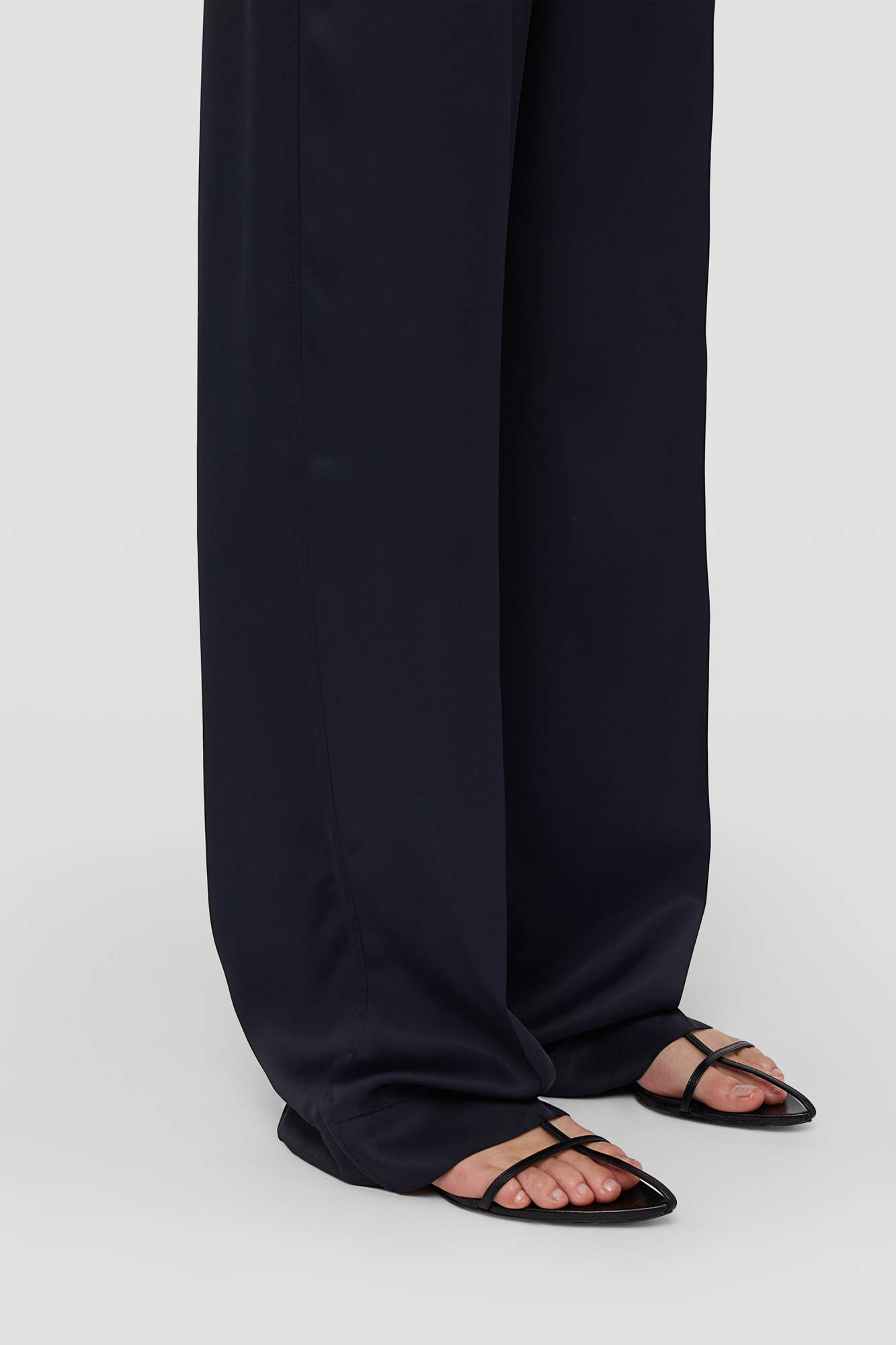Jil Sander High-waisted Straight-leg Trousers In Black