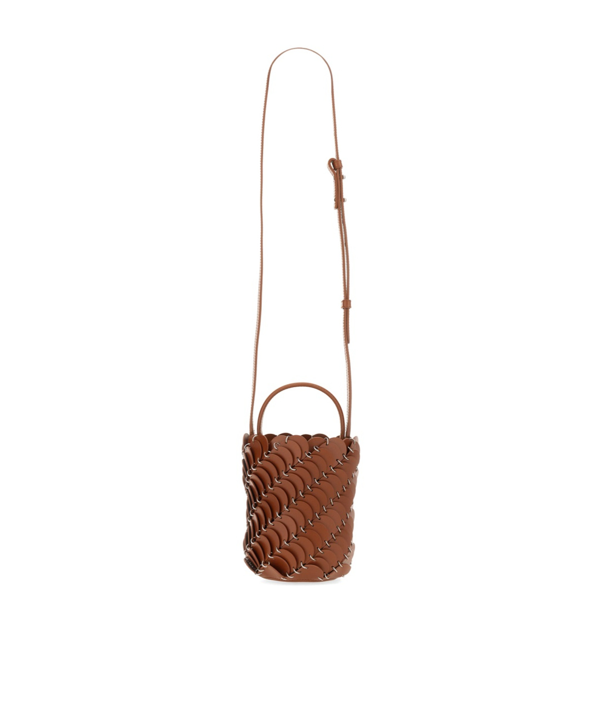 Rabanne Small Pacoïo Bucket Bag In Brown
