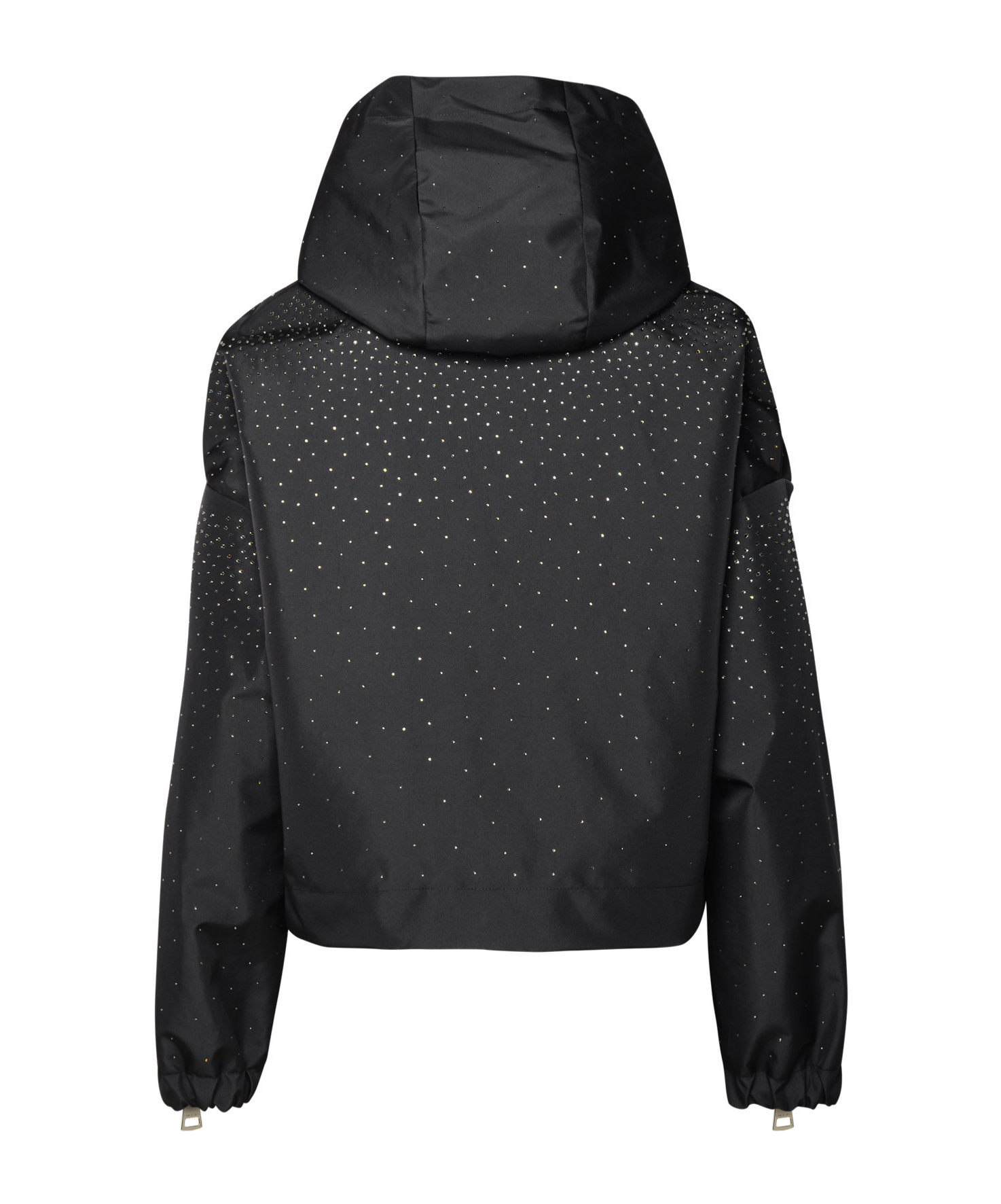 Khrisjoy Embellished Zip-up Hooded Jacket In Black