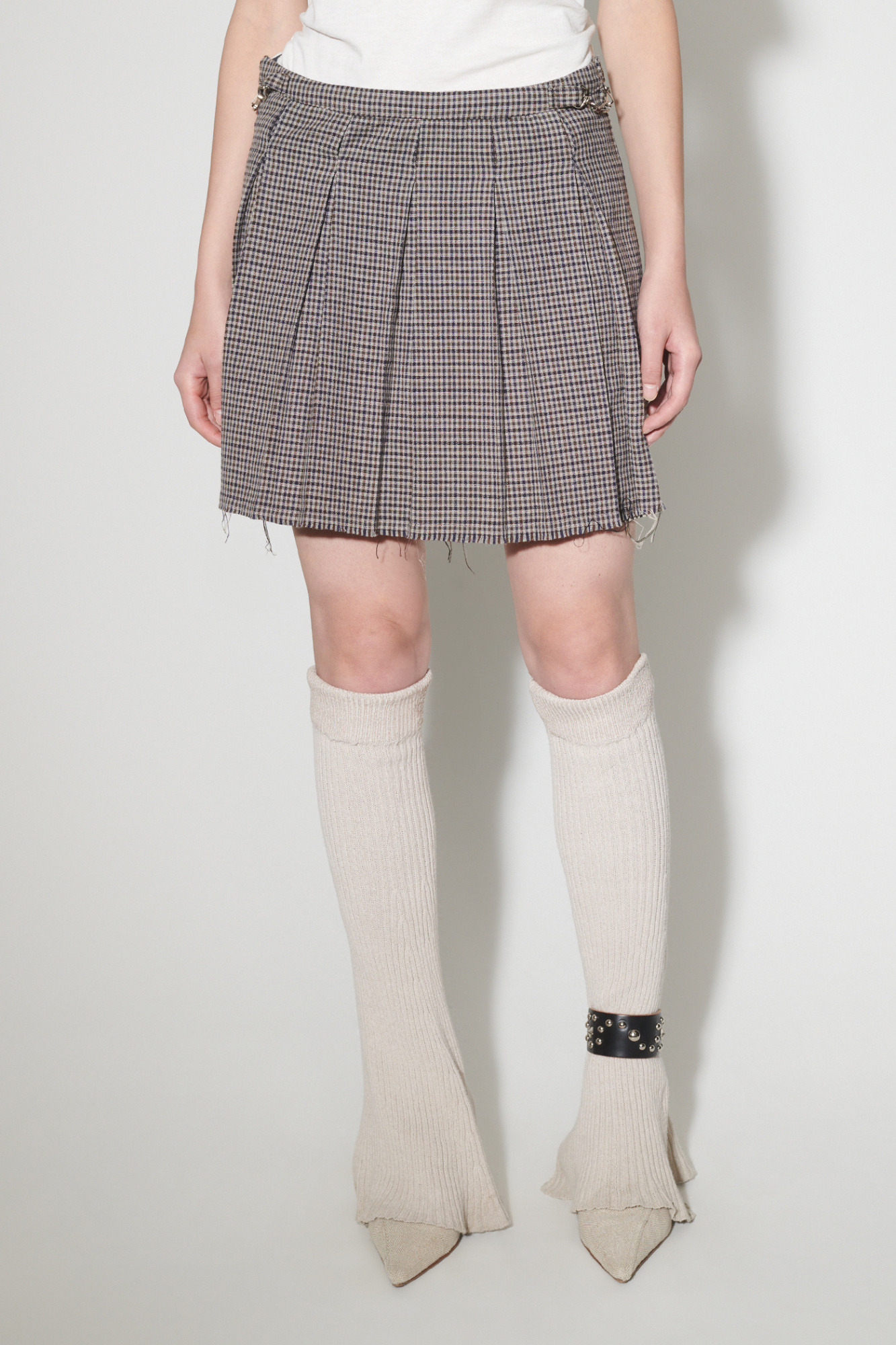 OUR LEGACY OBJECT CHECKED MINI SKIRT