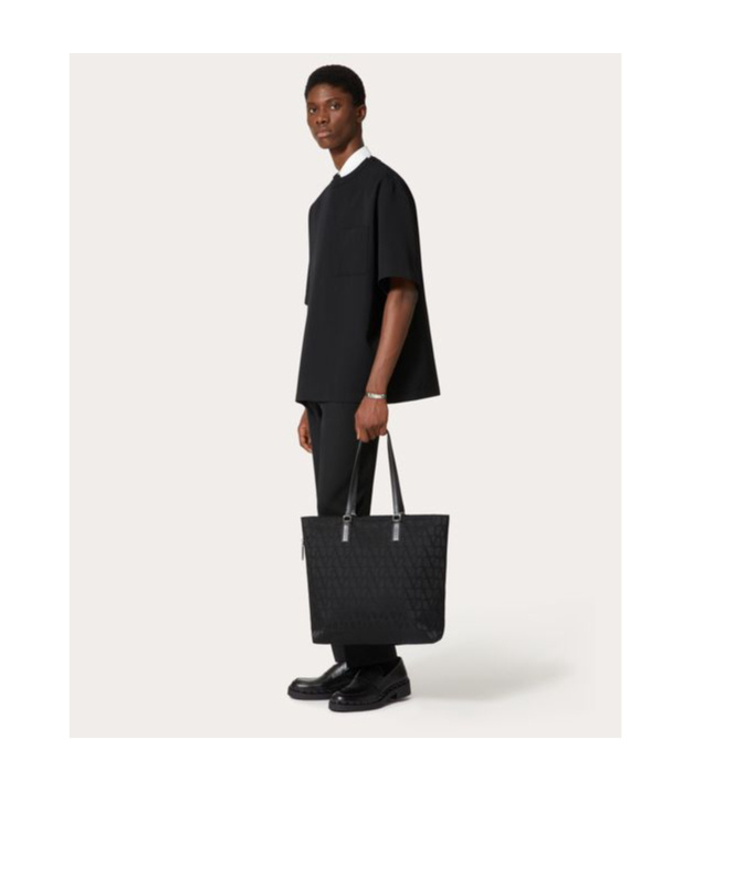 VALENTINO GARAVANI VALENTINO TOILE ICONOGRAPHE ZIP-UP TOP HANDLE BAG