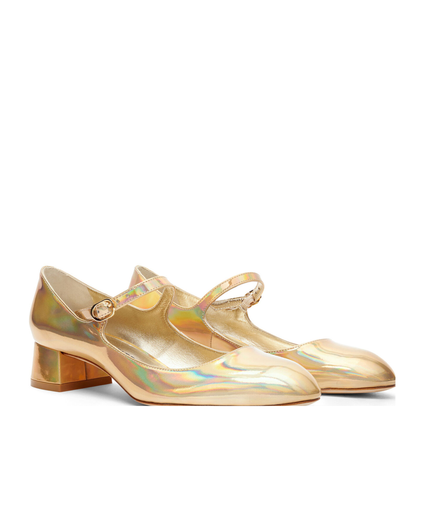 Shop Stuart Weitzman Vivienne Mary Jane Low-heeled Shoes In Nude