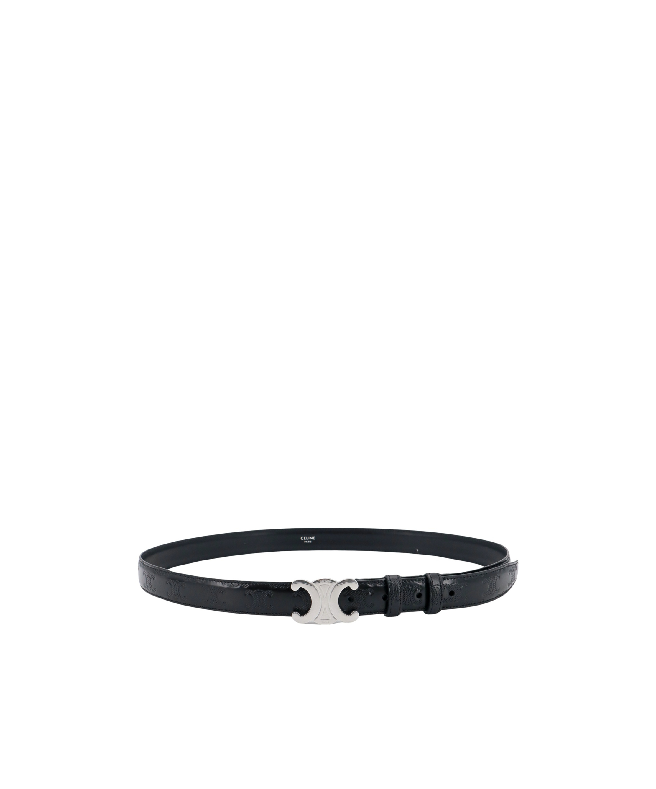 Celine Triomphe Belt In Black