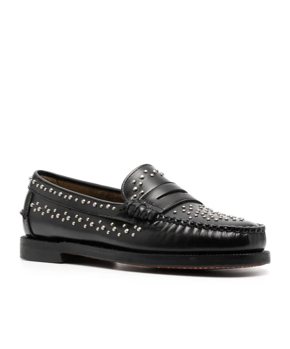 Sebago Classic Dan Bordeaux Leather Loafers In Black
