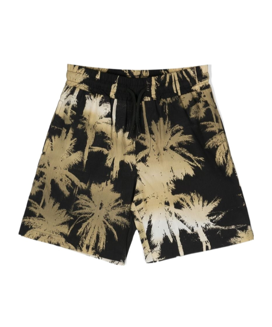 MSGM PALM TREE-PRINT BERMUDA SHORTS