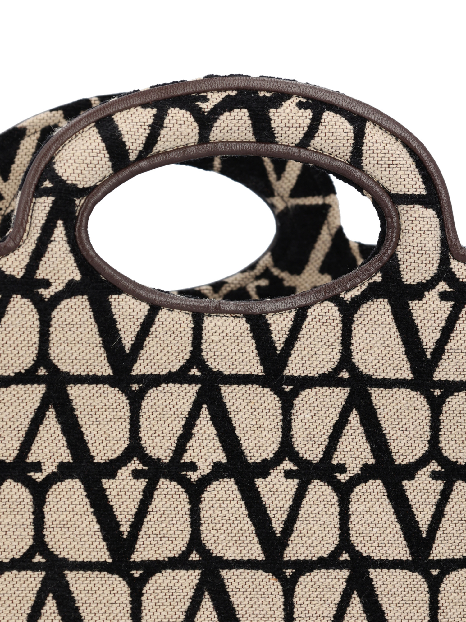 Valentino Le Troisième Toile Iconographe Leather Tote Bag In Black