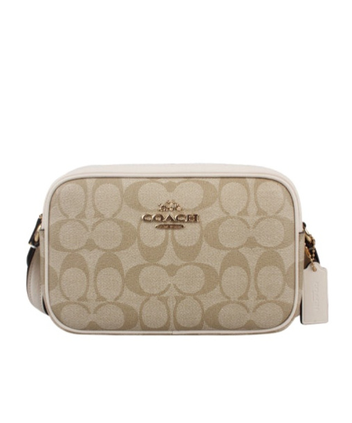 Coach Mini Jamie Logo Shoulder Bag In Nude