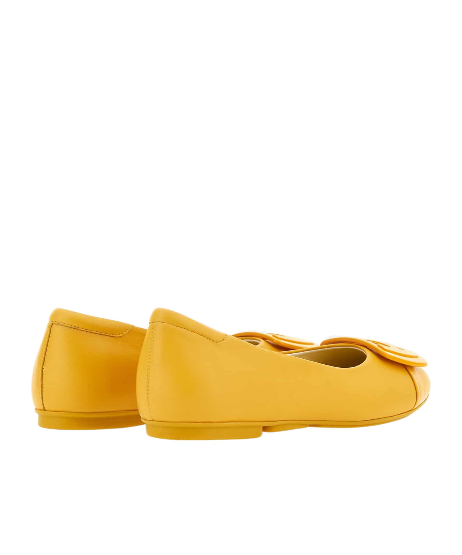Hogan Woman Ballet Flats Marigold Size 8 Leather In Yellow