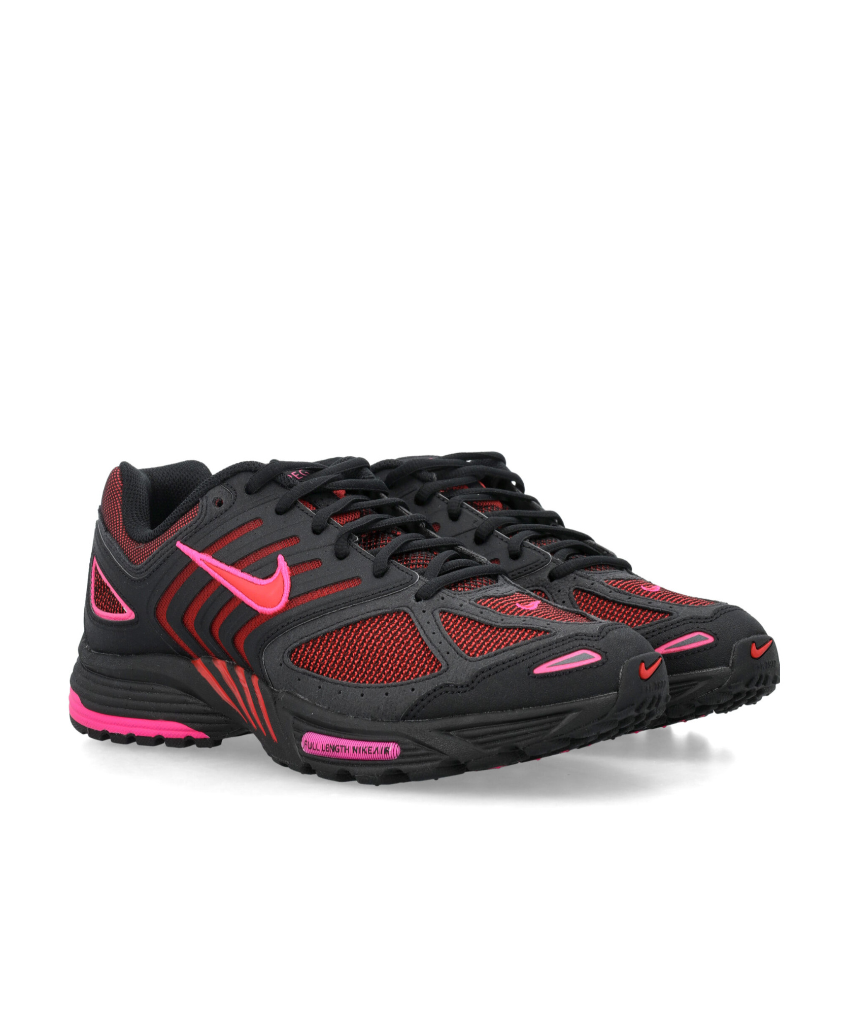 Nike Mens Black Fire Red Fierce Pi Air Peg 2k5 Brand-tab Mesh And Leather Low-top Trainers In Black