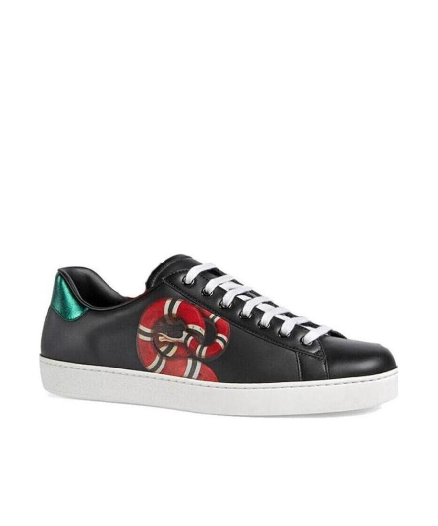 Gucci Serpentine Casual Sneakers In Black
