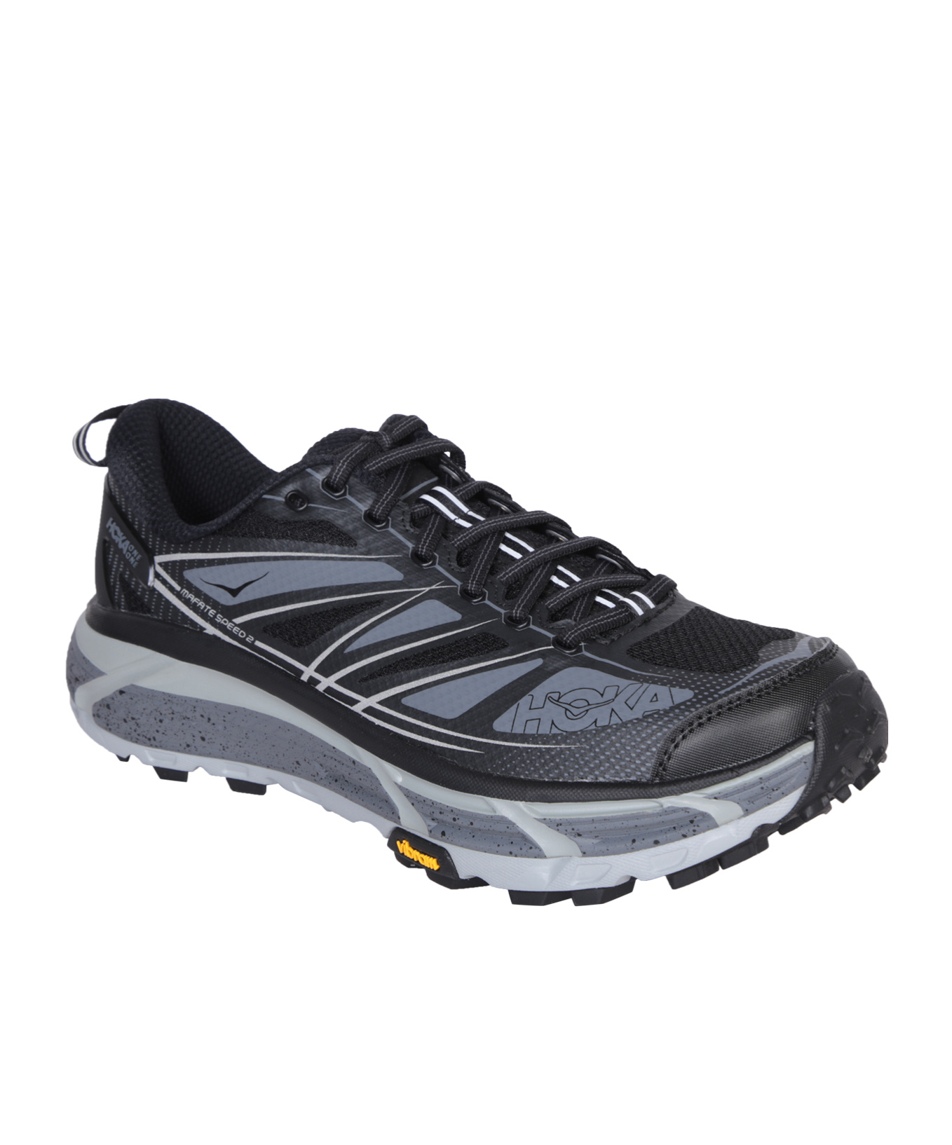 Hoka Mafate Speed 2 Rubber And Mesh Running Sneakers In Black