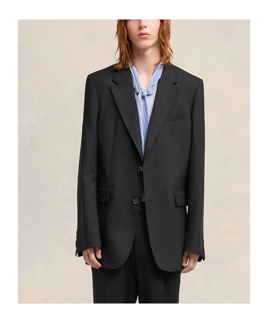 Shop Ami Alexandre Mattiussi Ami Paris Single-breasted Tailored Blazer In Black