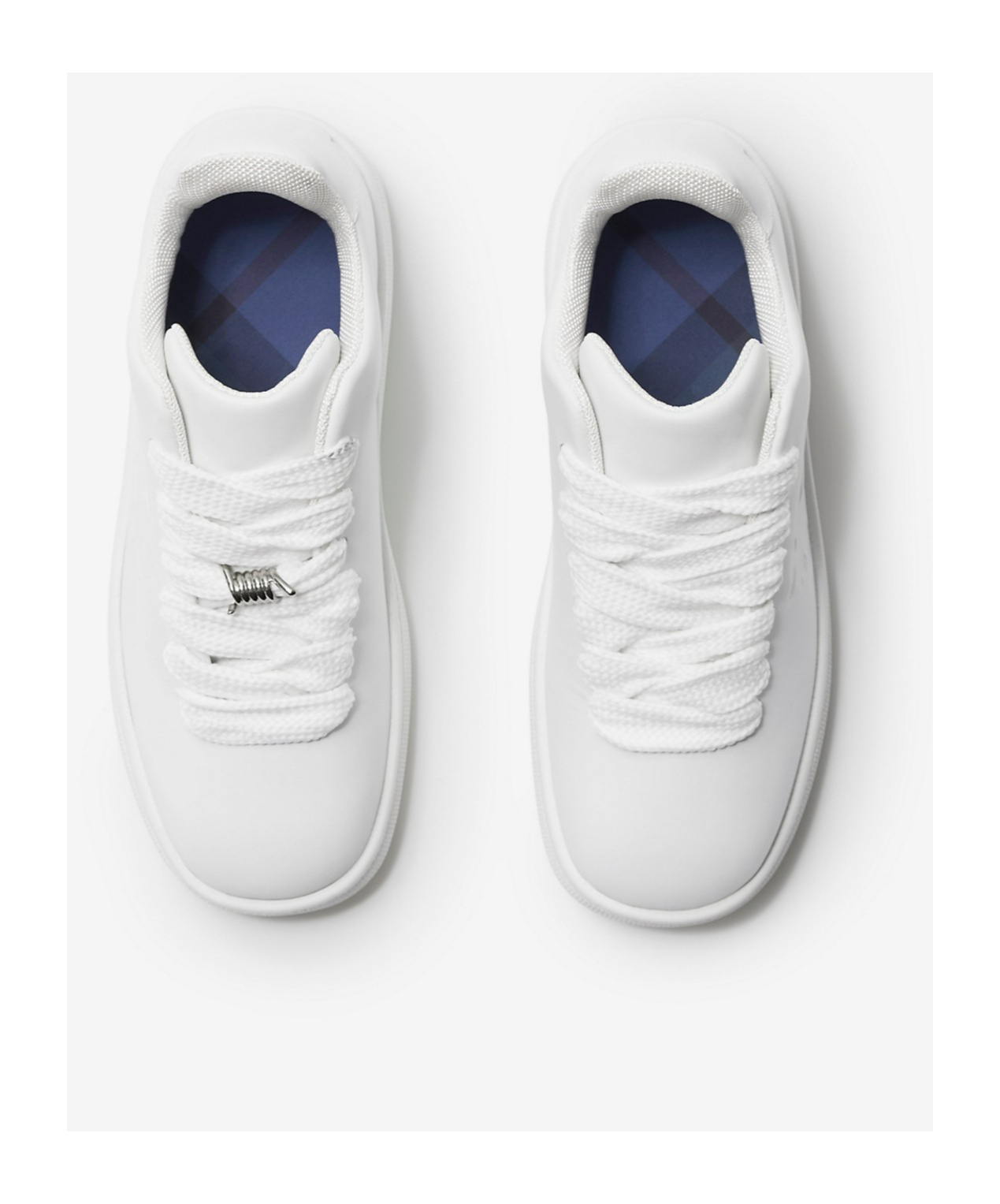 Burberry Women Box Sneaker In Leather In White