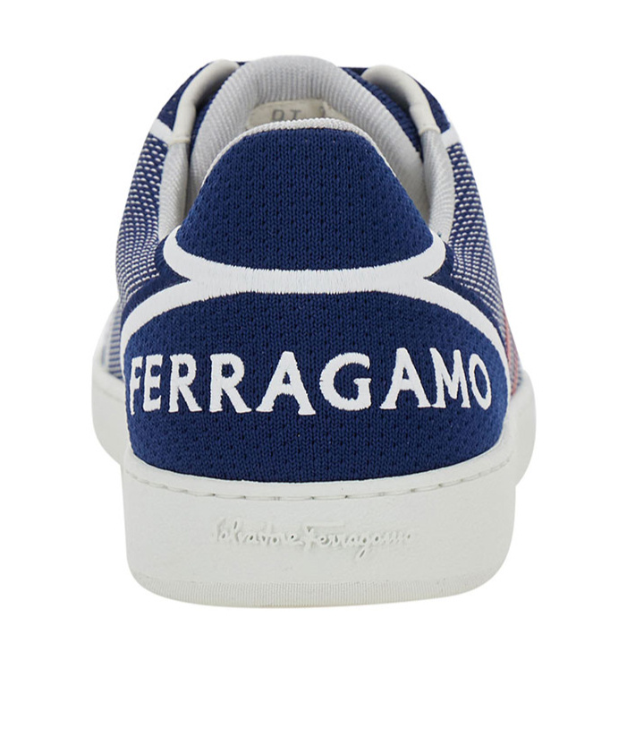 Shop Ferragamo Lace Up Sneakers In Multicolor