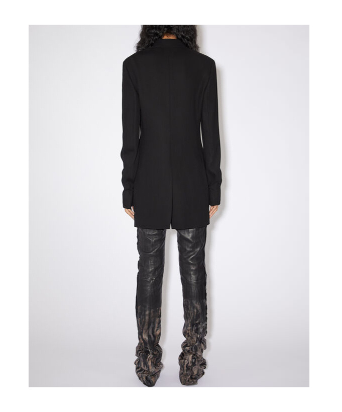 Acne Studios Single-breasted Wool-blend Blazer In Black