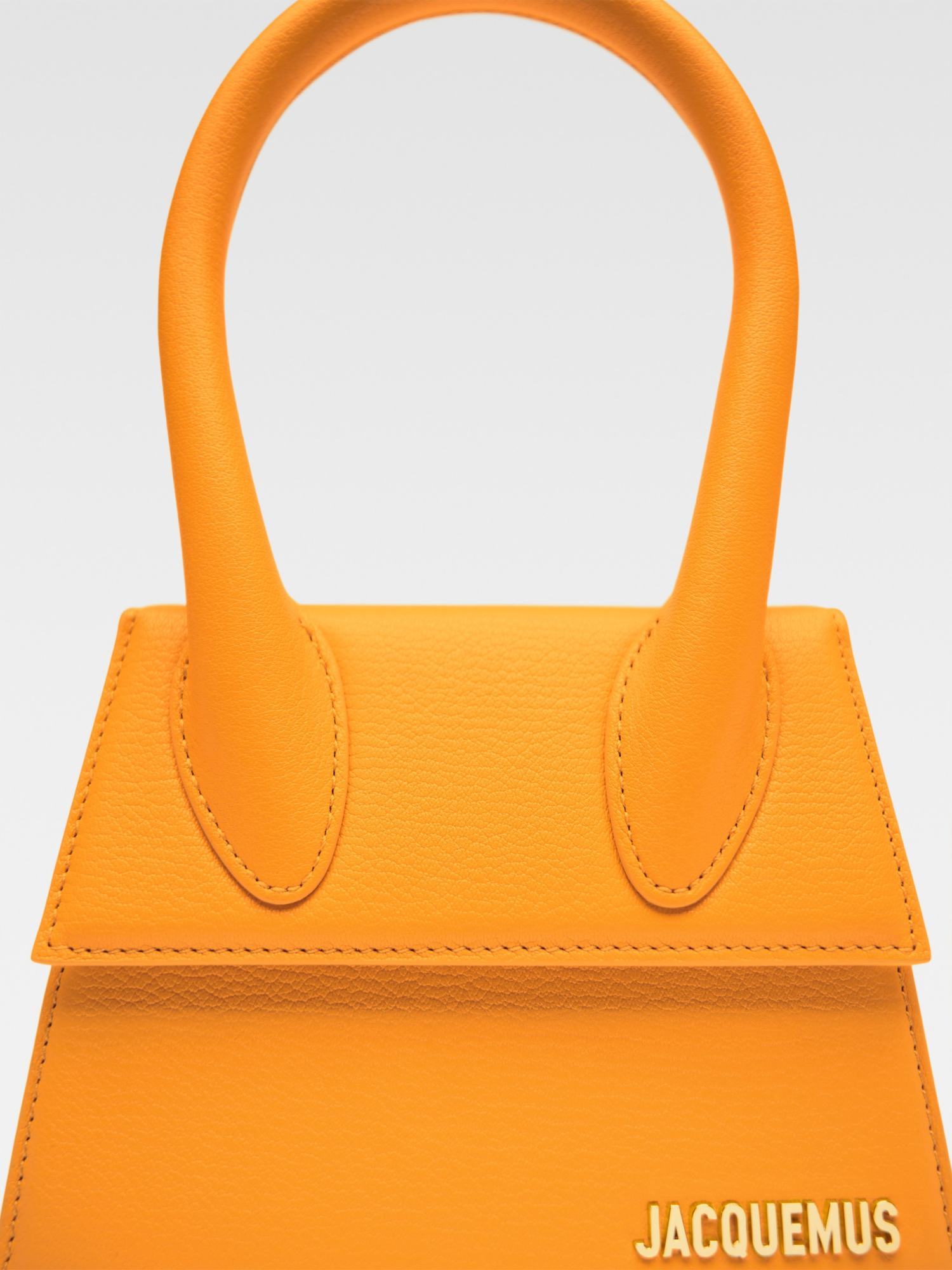Shop Jacquemus Le Chiquito Moyen Signature Handbag In Yellow