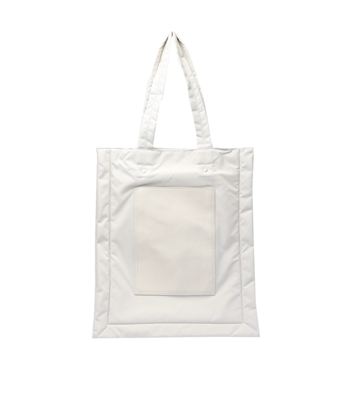 Y-3 Adidas Y 3 Black Leather And Canvas Tote Bag With Logo In White