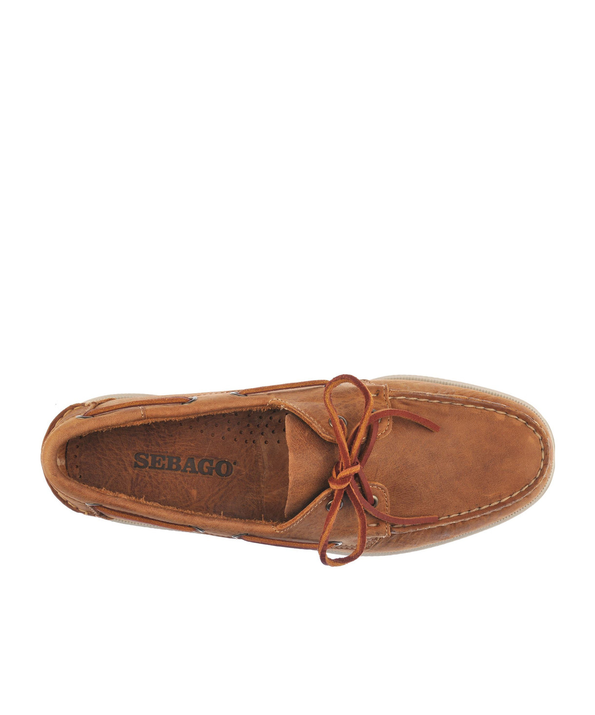 Sebago Dockside Portland Suede Boat Shoes Cognac Brown In Brown