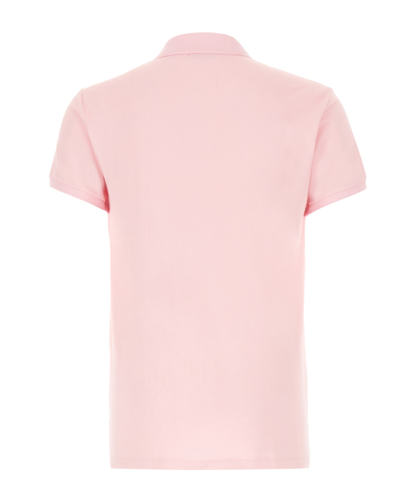 Shop Polo Ralph Lauren Embroidered-logo Piqué Polo Shirt In Pink