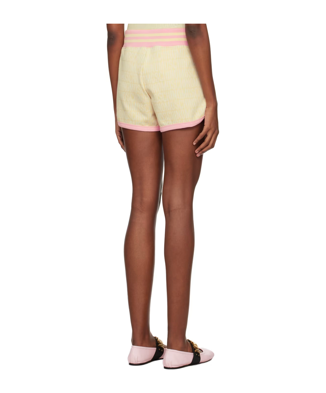 Moschino Contrast Trimmed Shorts In Brown