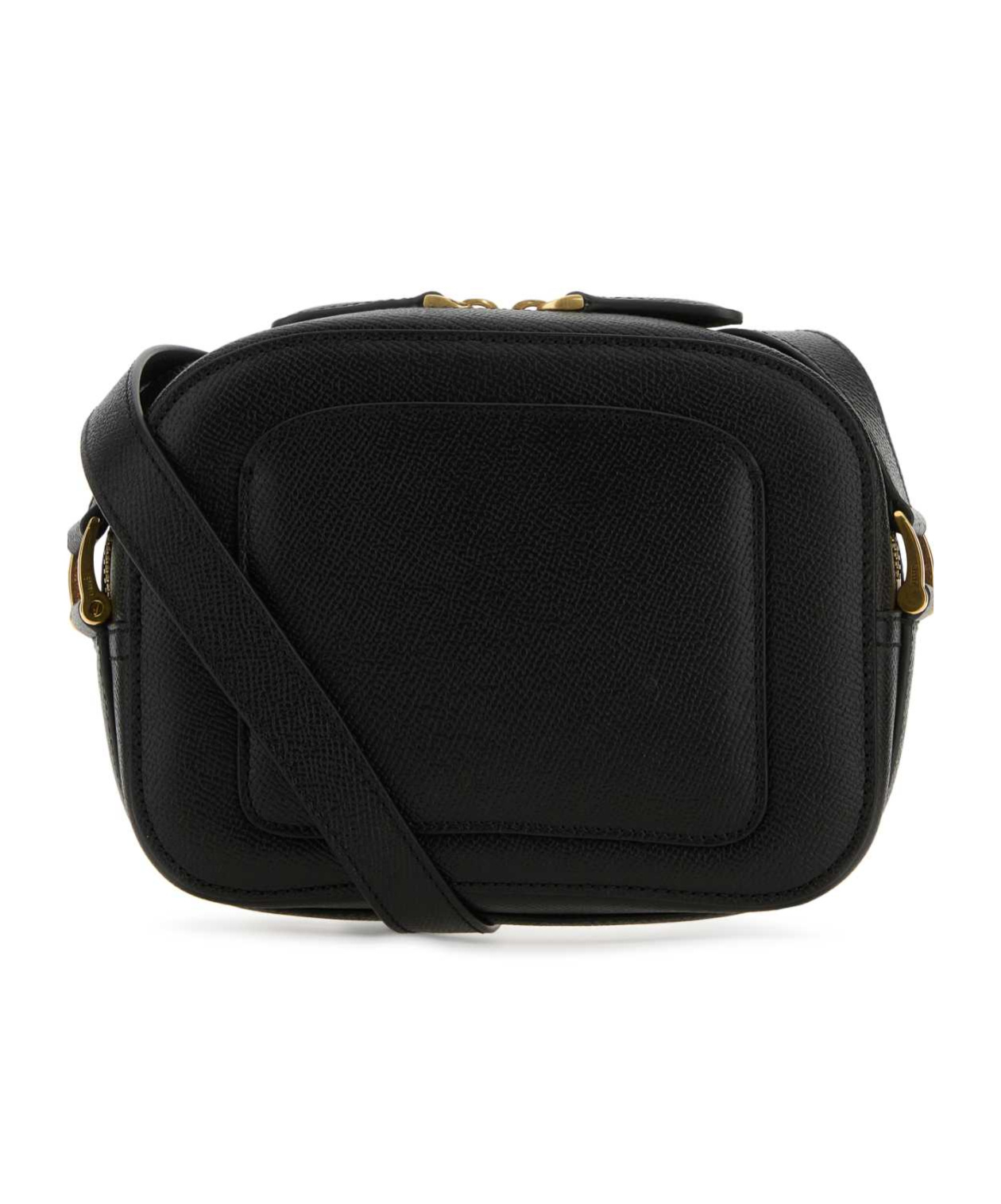 Ami Alexandre Mattiussi Black Leather Paris Paris Crossbody Bag In Black