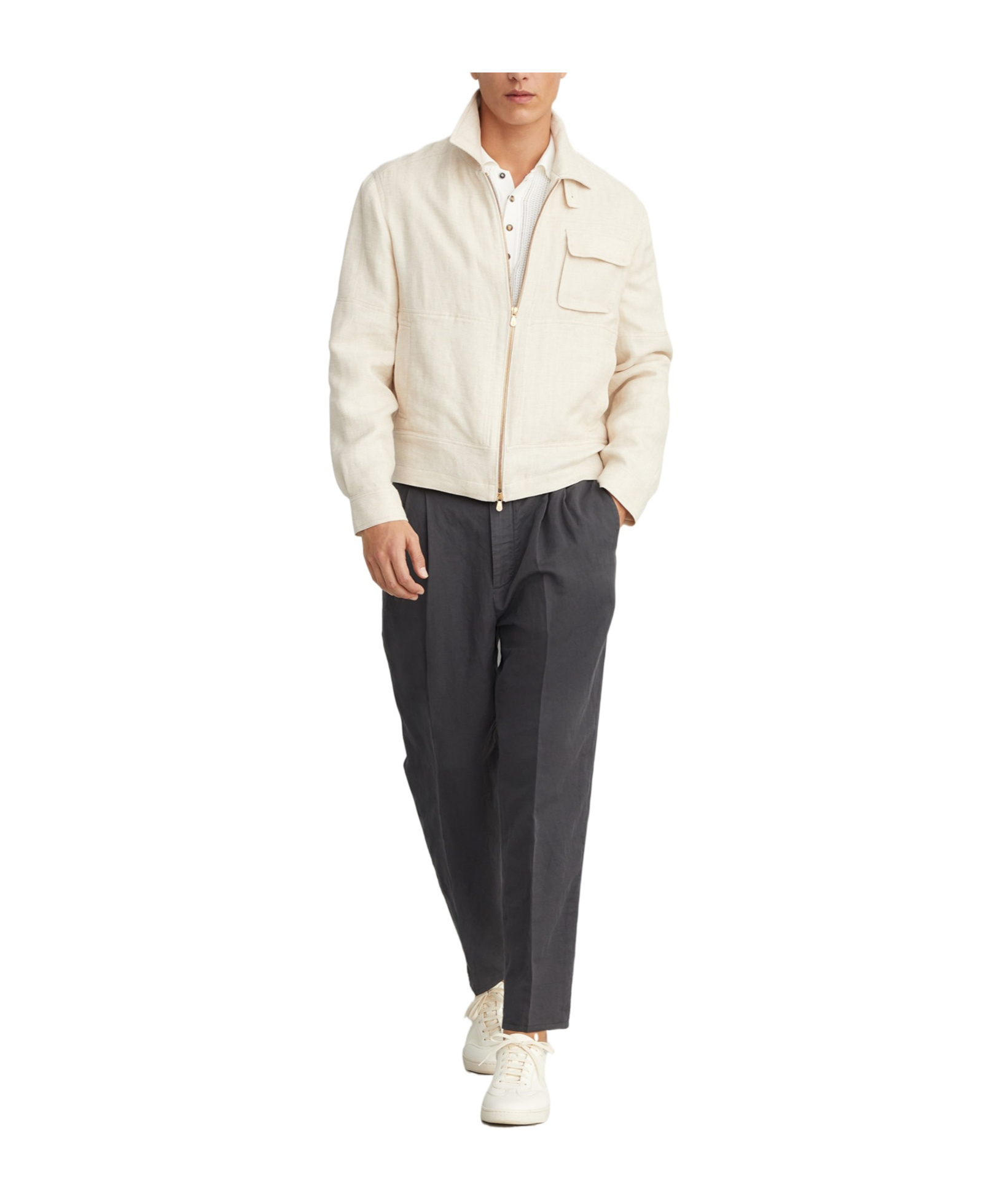 Brunello Cucinelli Drawstring Pleated Tapered-leg Trousers In Black