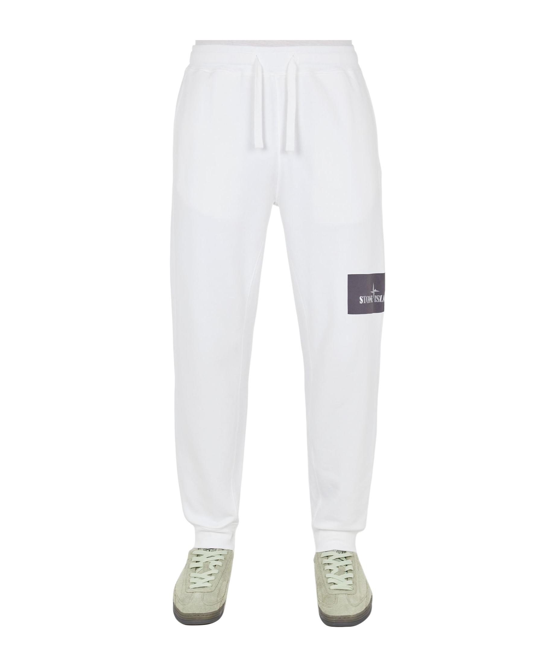 Stone Island Lace-up Sweatpants In White