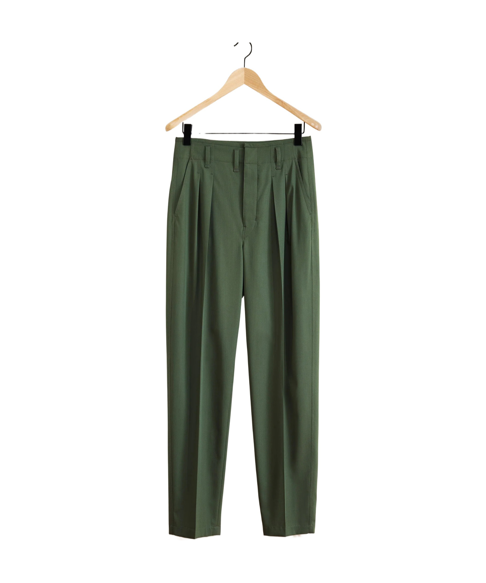LEMAIRE LEMAIRE PLEATED TAPERED LEG TROUSERS