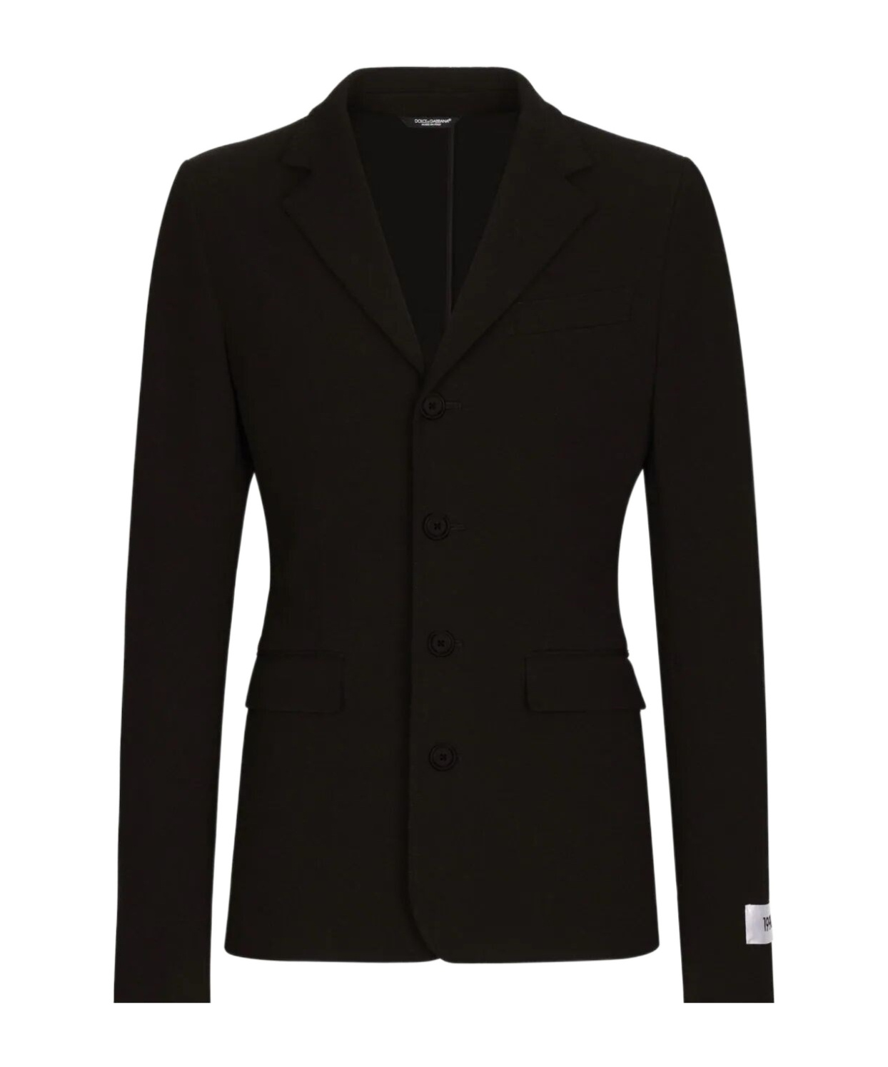 Dolce & Gabbana Single-breasted Cotton-blend Blazer In Black