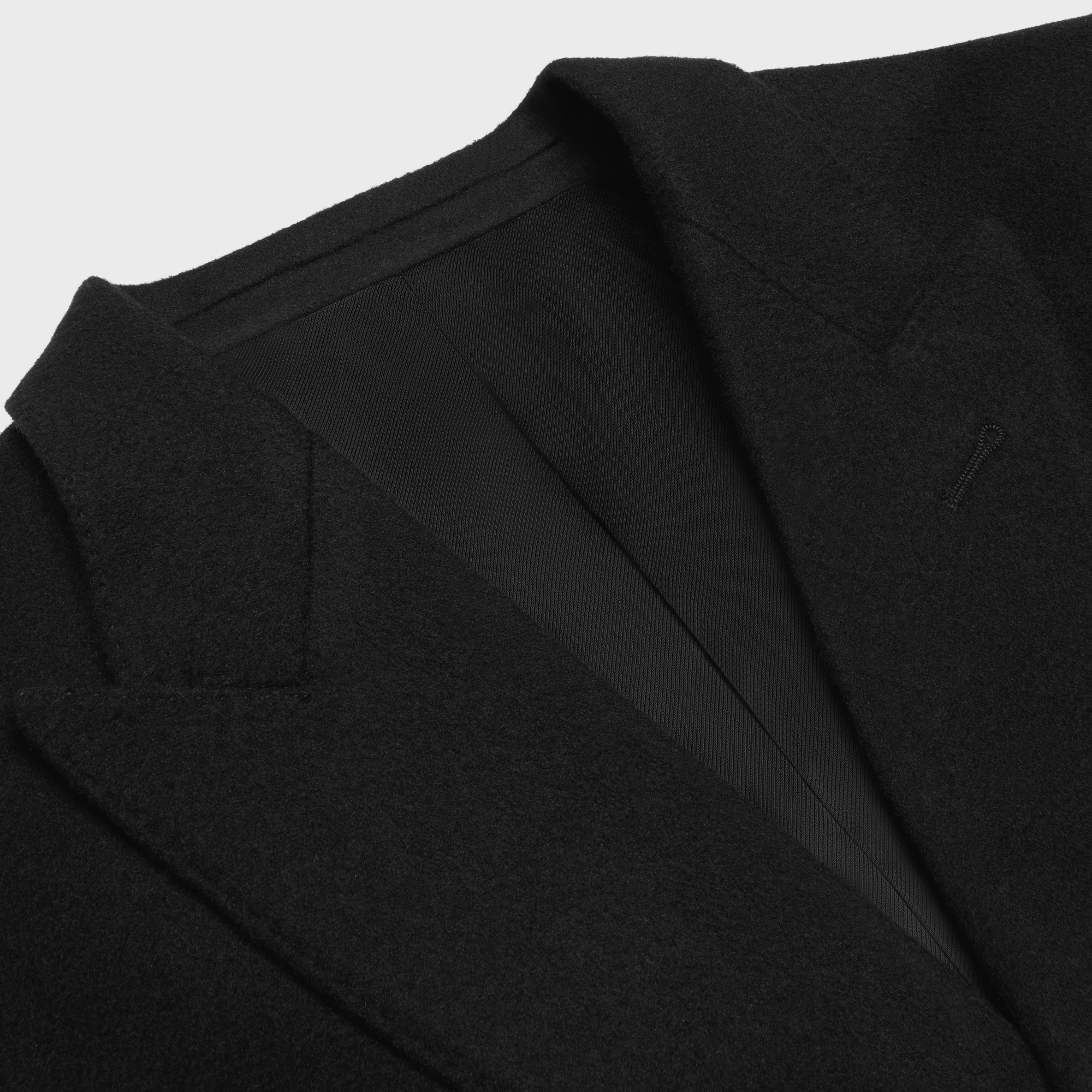 Celine Double-breasted Wool Coat With Padded Shoulders And Tailored Fit In Black