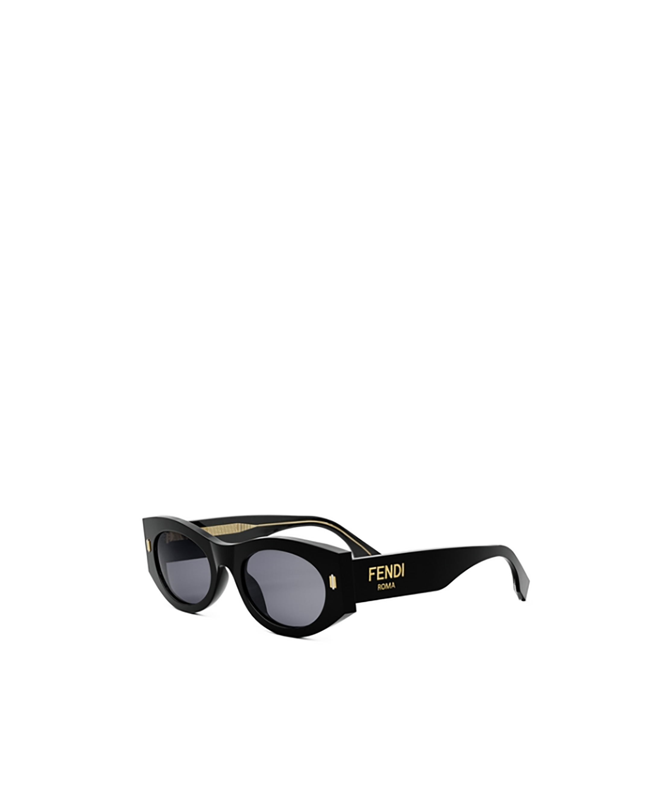 Fendi Roma Acetate Shield Sunglasses In Black