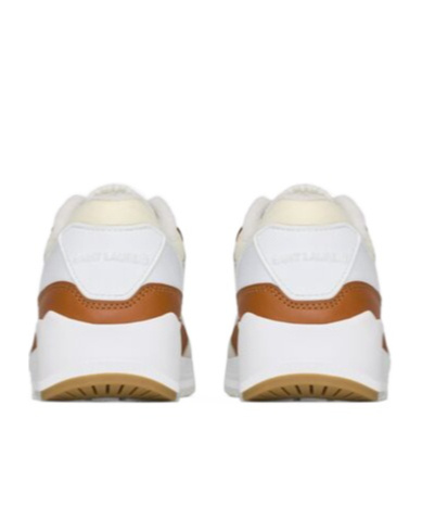 Saint Laurent Bump Lace-up Sneakers In White