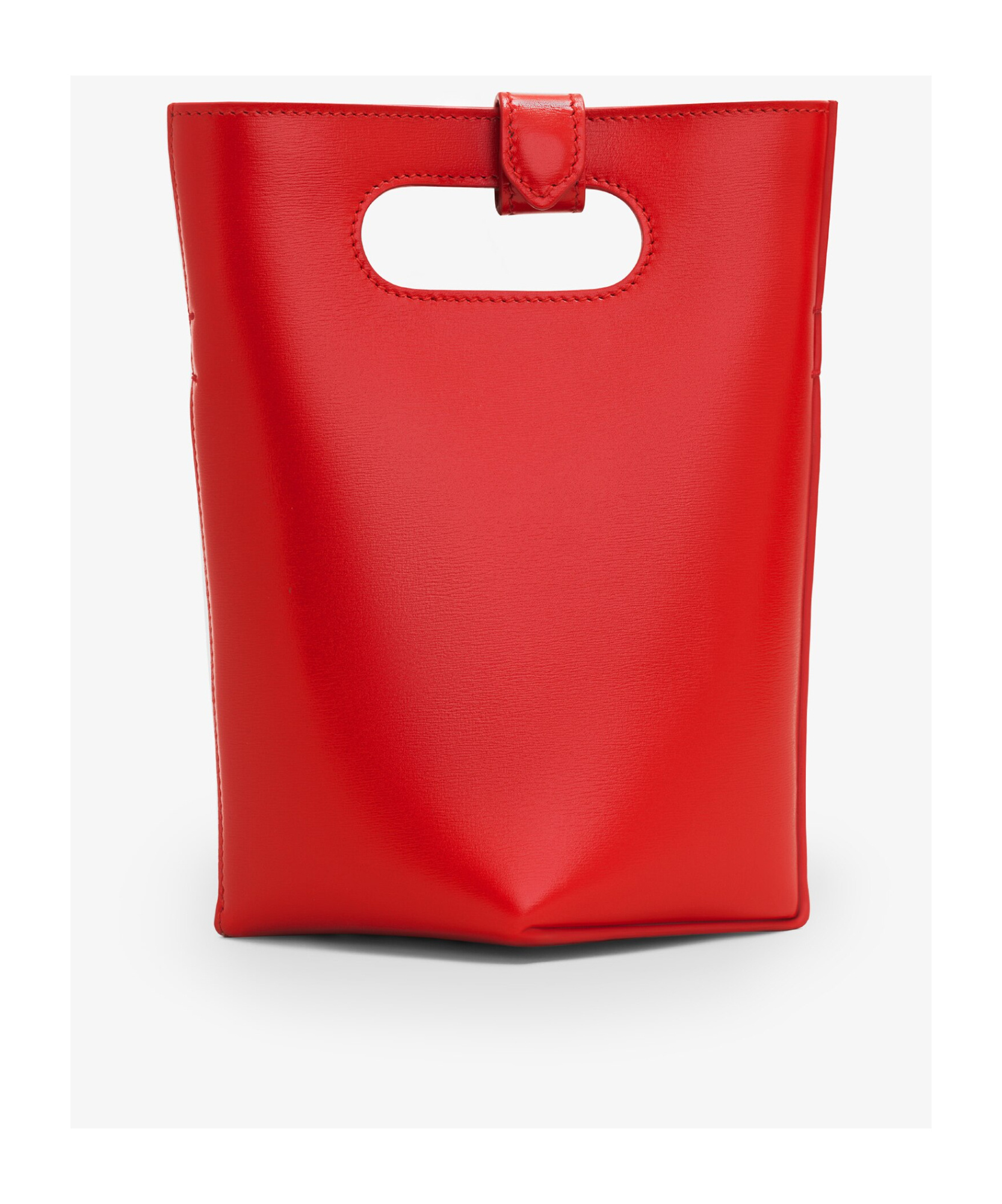 Alaïa Folded Small Tote Bag In Red