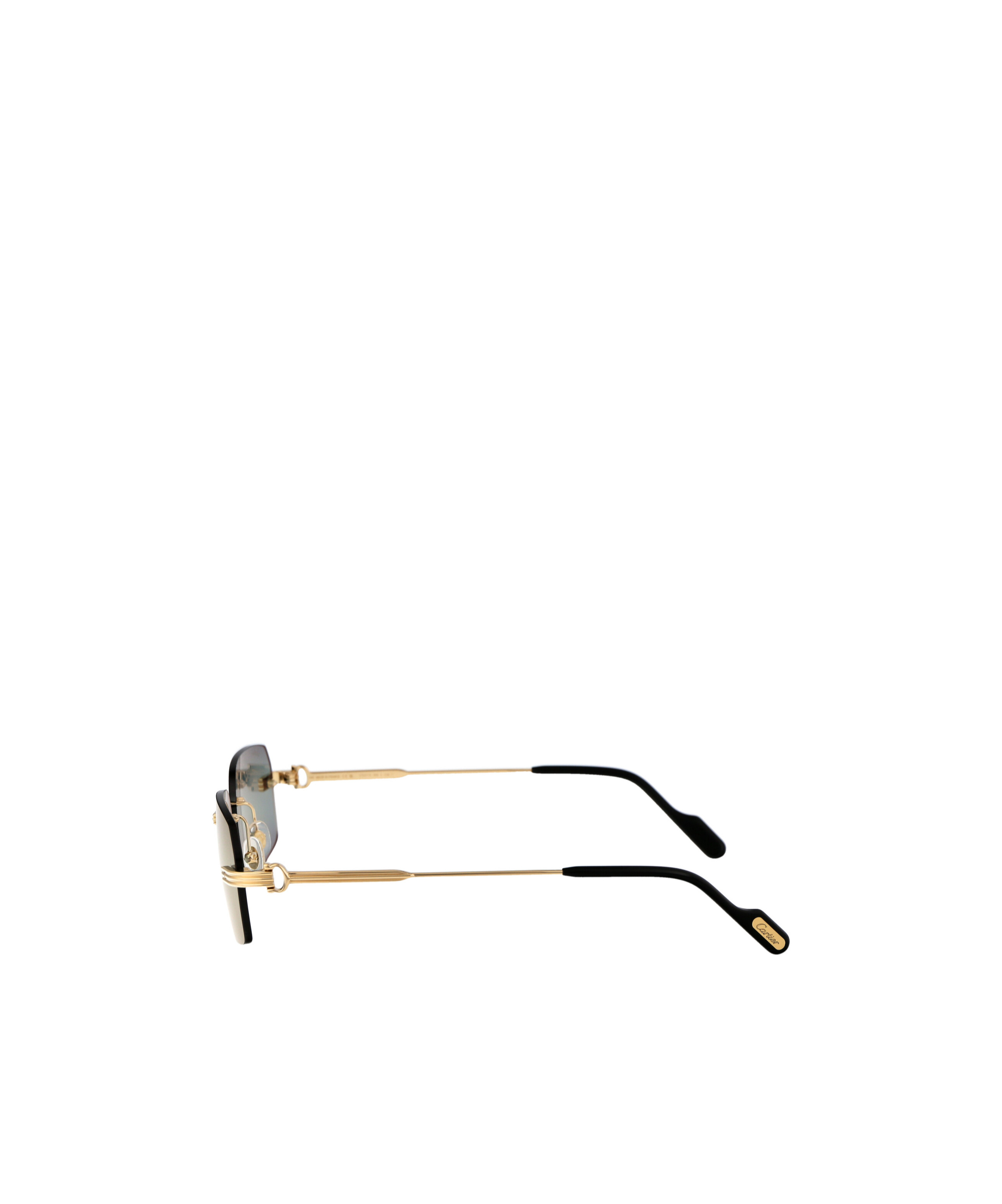 Cartier Rectangular Frame Sunglasses In Gray