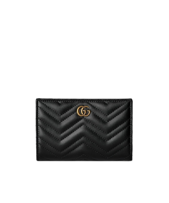 Gucci Gg Marmont Logo Wallet In Black