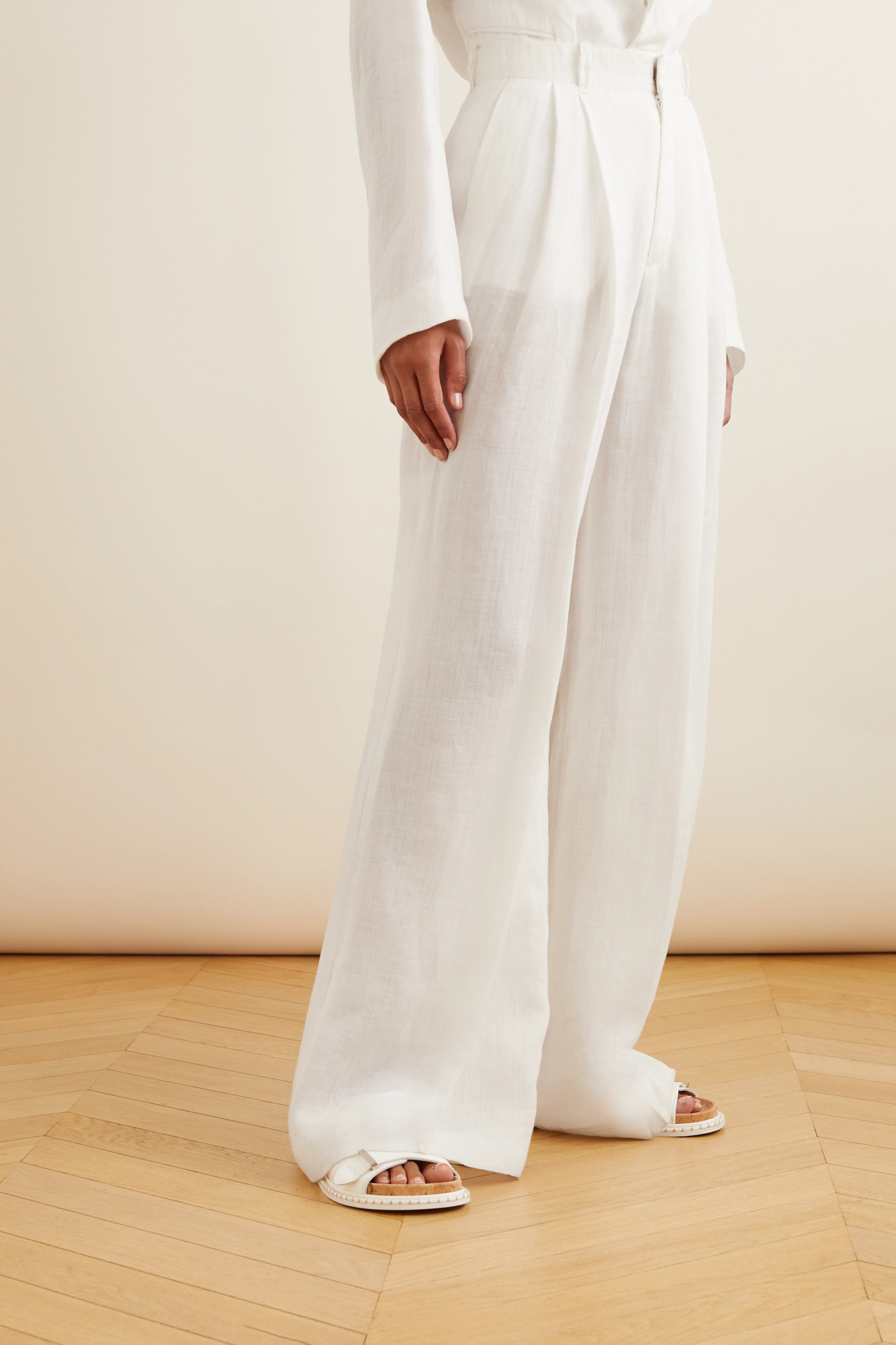 Chloé Wide-legged Casual Pants In White