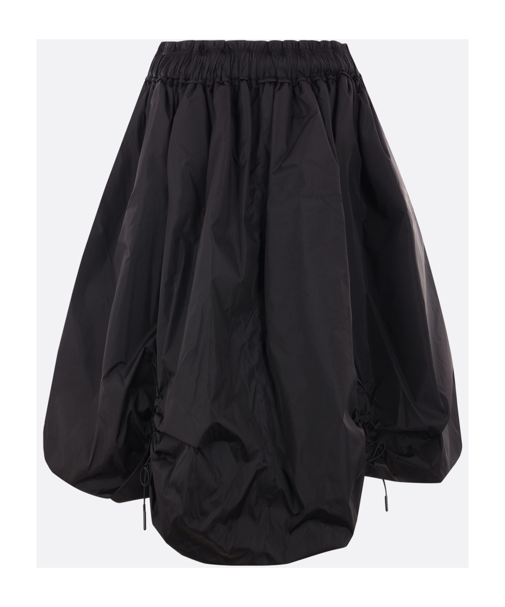 Simone Rocha Black Ruched Midi Skirt In Black