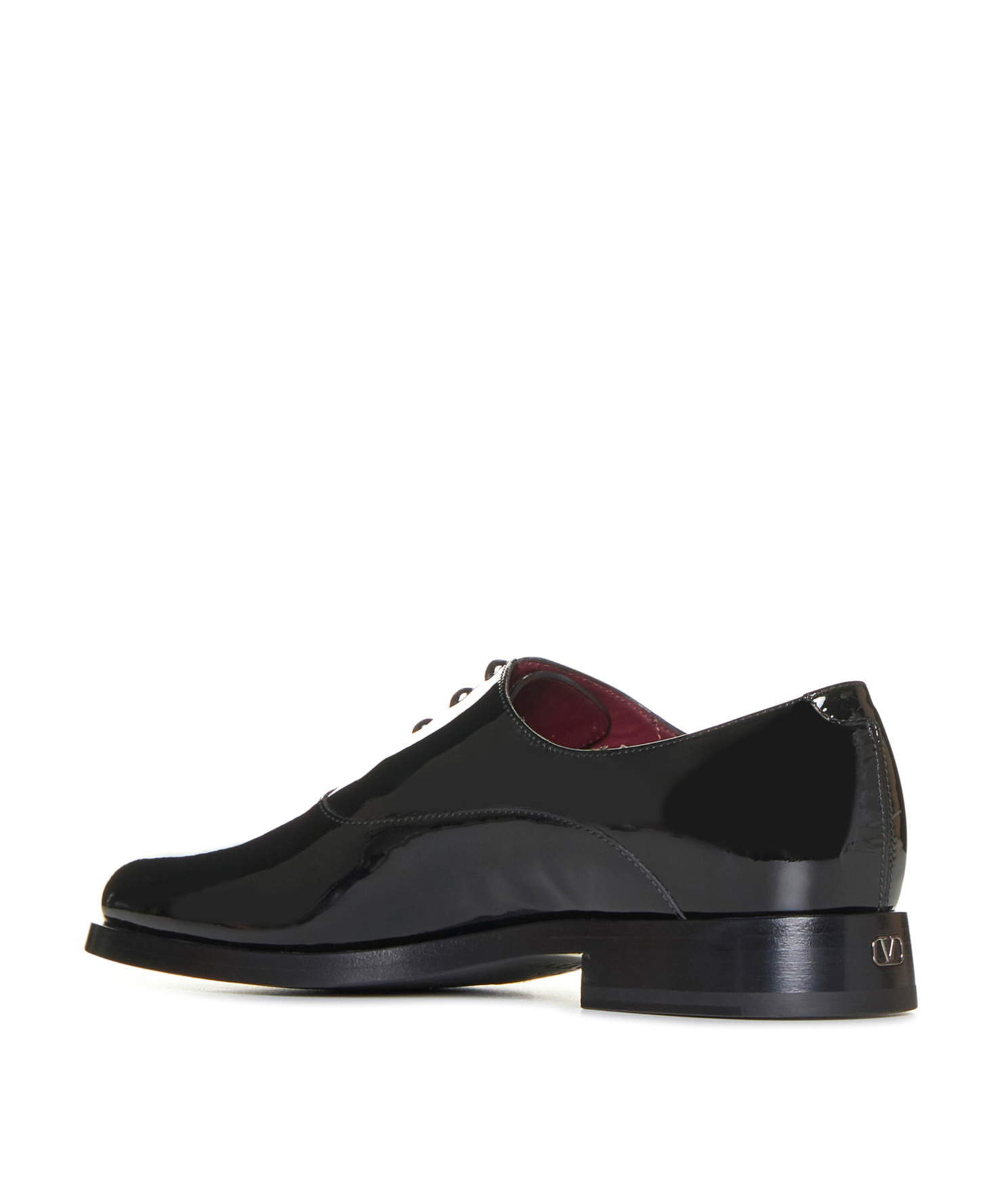Valentino Patent-leather Oxford Shoes In Black
