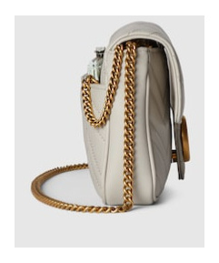 Gucci Gg Marmont Press Button Mini-bag In Nude