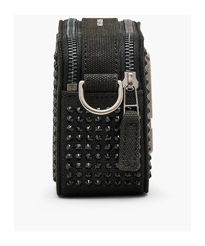 Marc Jacobs The Snapshot Crystal Embellished Camera Bag In Black